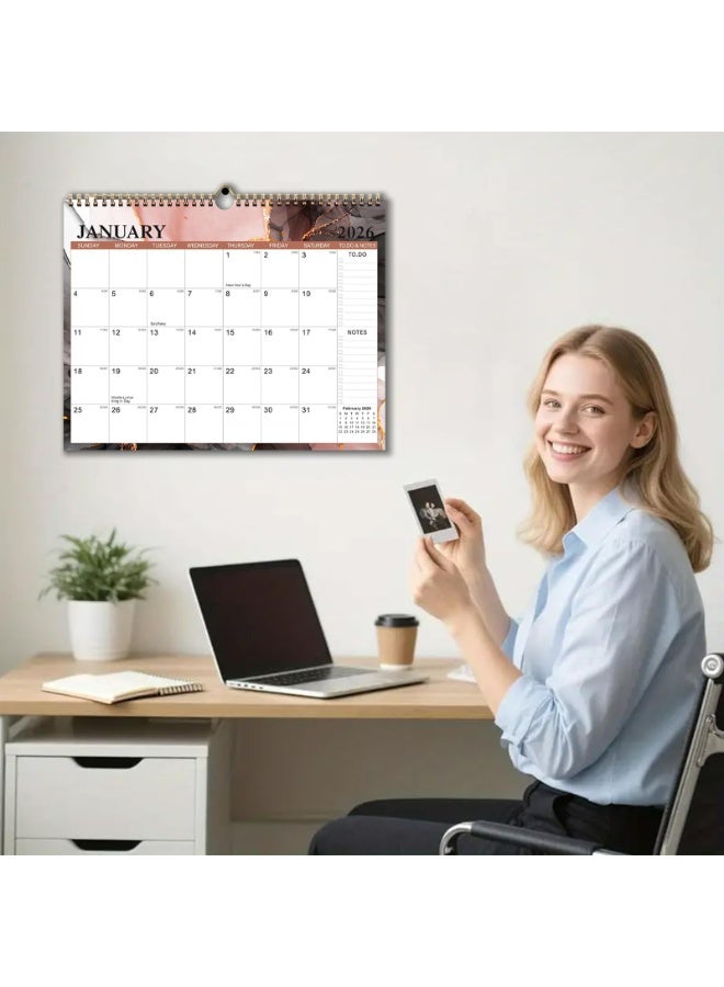 2026-2027 Calendar - Wall Calendar from Jan. 2026 -Jun. 2027, 18-Month Desk/Wall Calendar, Family Weekly Planner 14.8" x 11.5" Hanging Calendar for Planning and Organizing (2026 White) - Image 5